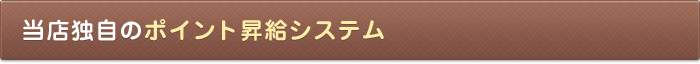 当店独自のポイント昇給システム